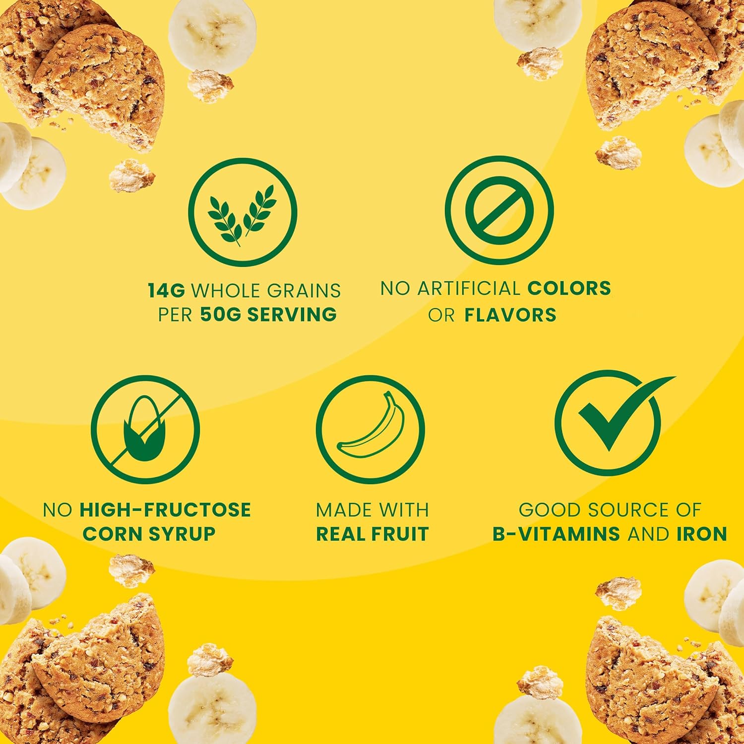 Belvita Soft Baked Banana Bread Breakfast Biscuits, Chewy Breakfast Bars, 5 Packs (1 Biscuit Per Pack)