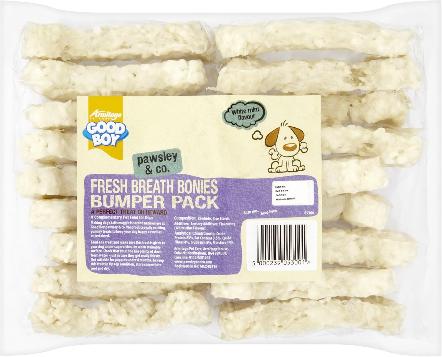 Good Boy - Munchy Fresh Breath Bonies - Dog Chews - Dental Chews For Dogs - Pack Of 18 - A Perfect Treat Or Reward