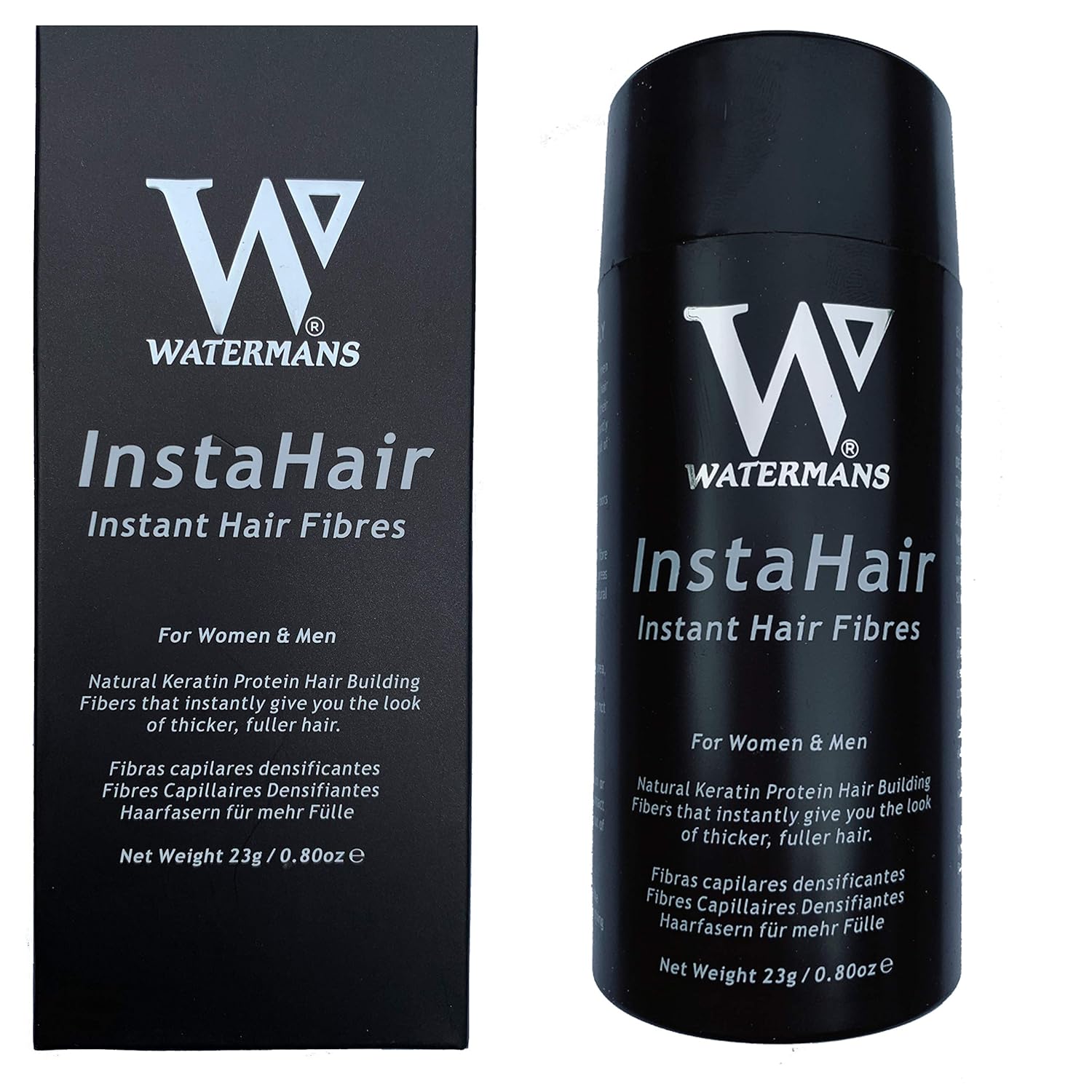 Instahair Best Hair Building Fibres Dark Brown 23g - Hair Fibres For Men and Women, Hair Loss Concealer