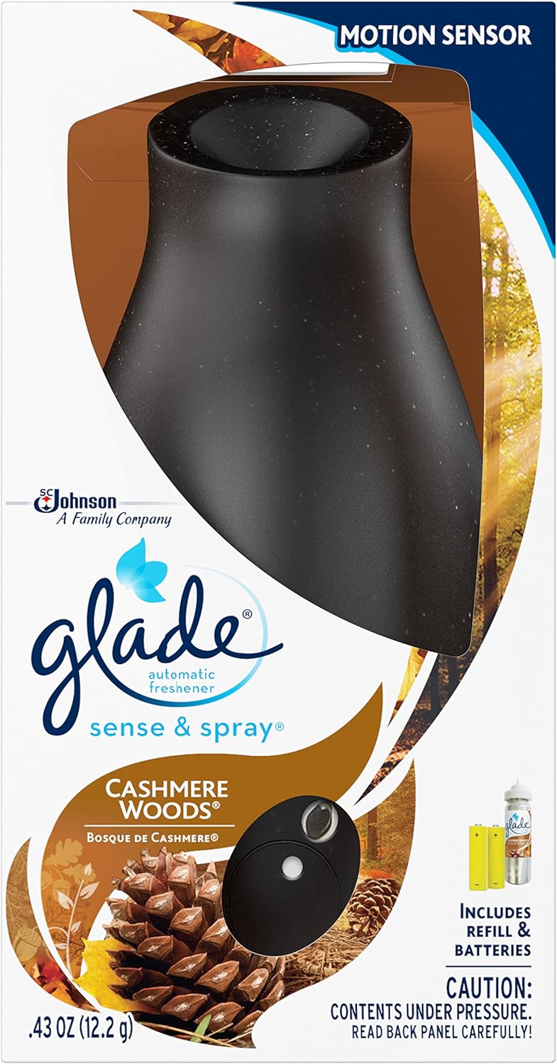 Glade Sense & Spray Automatic Air Freshener Starter Kit - Cashmere Woods - 0.86 oz