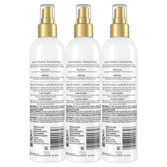 Pantene Hairspray Non-Aerosol, Volume Lasting Hold, Pro-V, Body & Softness Texturizing, 8.5 Fl Oz, Triple Pack