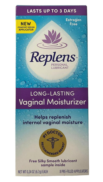 Replens Long-Lasting Vaginal Feminine Moisturizer 8 Prefilled Applicators