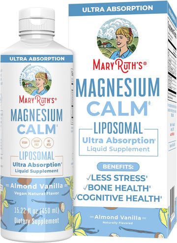 Maryruth Organics Magnesium Liposomal| Magnesium Supplement | Magnesium Bisglycinate | Muscle & Bone Support | Mood Support Vitamin | Vegan | Non-Gmo | Gluten Free | 15.22 Fl Oz | 30 Servings