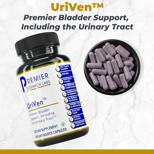 Premier Research Labs Uriven - Bladder Health Support For Women & Men, Cranberry Extract & Marshmallow Root, Urinary Relief, Bladder Relief, Bladder Control Supplement - 60 Vegetarian Capsules