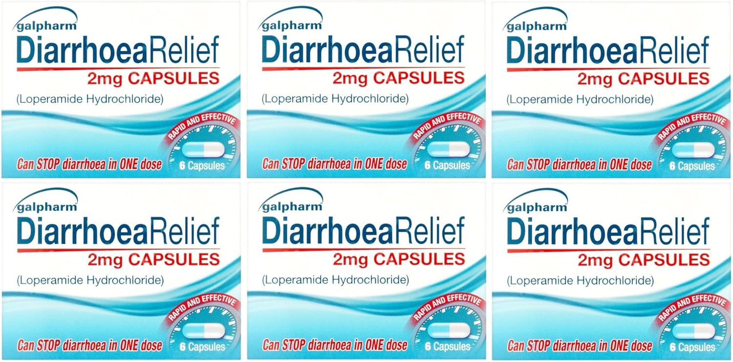 Galpharm Diarrhoea Relief 2Mg Capsules 6 Pack X6 Packets