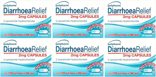Galpharm Diarrhoea Relief 2Mg Capsules 6 Pack X6 Packets