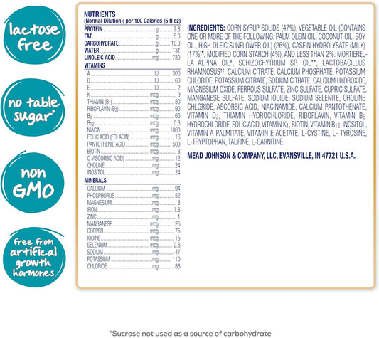 Enfamil Nutramigen Hypoallergenic Baby Formula, Lactose Free, Colic Relief from Cow's Milk Allergy Stars in 24 Hours, Brain Building Omega-3 DHA, Probiotic LGG for Immune Support, 79.2 Oz