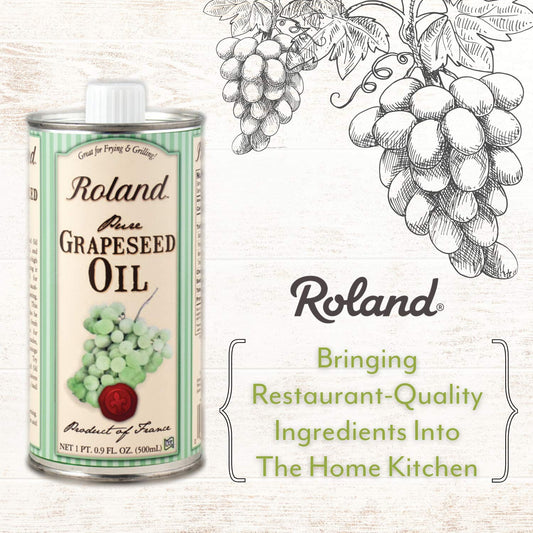 Roland Foods Pure Grapeseed Oil, 16.9 Ounce Can, Pack of 3