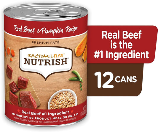Rachael Ray Nutrish Wet Dog Food, Beef & Pumpkin, 13 Ounce Can (Pack Of 12)