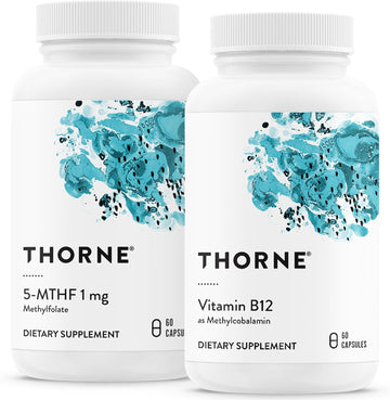 Thorne 5-Mthf & Vitamin B12 Bundle - Cardiovascular & Nerve Support - 60 Servings