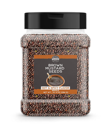 Birch & Meadow Brown Mustard Seeds, 10.4 Oz, Whole Seeds, Hot & Spicy Flavor, Marinades & Condiments