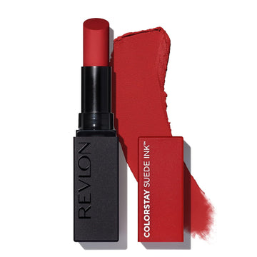 Revlon Lipstick, Colorstay Suede Ink, Built-In Primer, Infused With Vitamin E, Waterproof, Smudge-Proof, Matte Color, 016 Bread Winner, 0.09 Oz