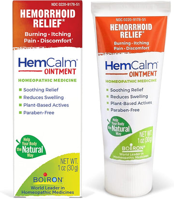 Boiron Hemcalm Ointment For Hemorrhoid Relief Of Pain, Itching, Swelling Or Discomfort - 1 Oz