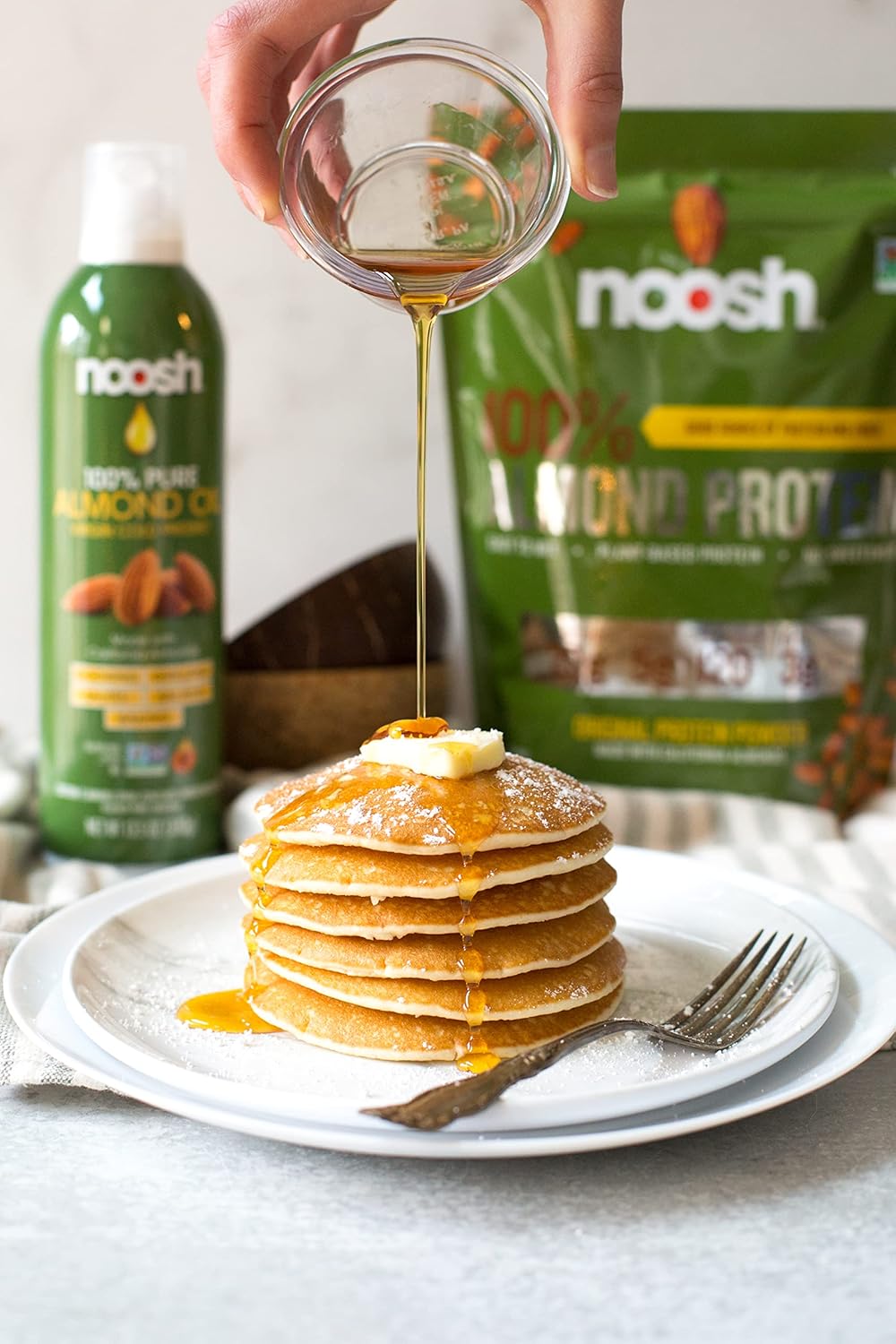 Noosh Plant Based Almond Protein Powder Unflavored 35 Gram - Vegan, All Natural Ingredients, Non-Gmo, Gluten Free, Kosher, Peanut Free, Soy Free, Dairy Free (Unflavored) : Grocery & Gourmet Food