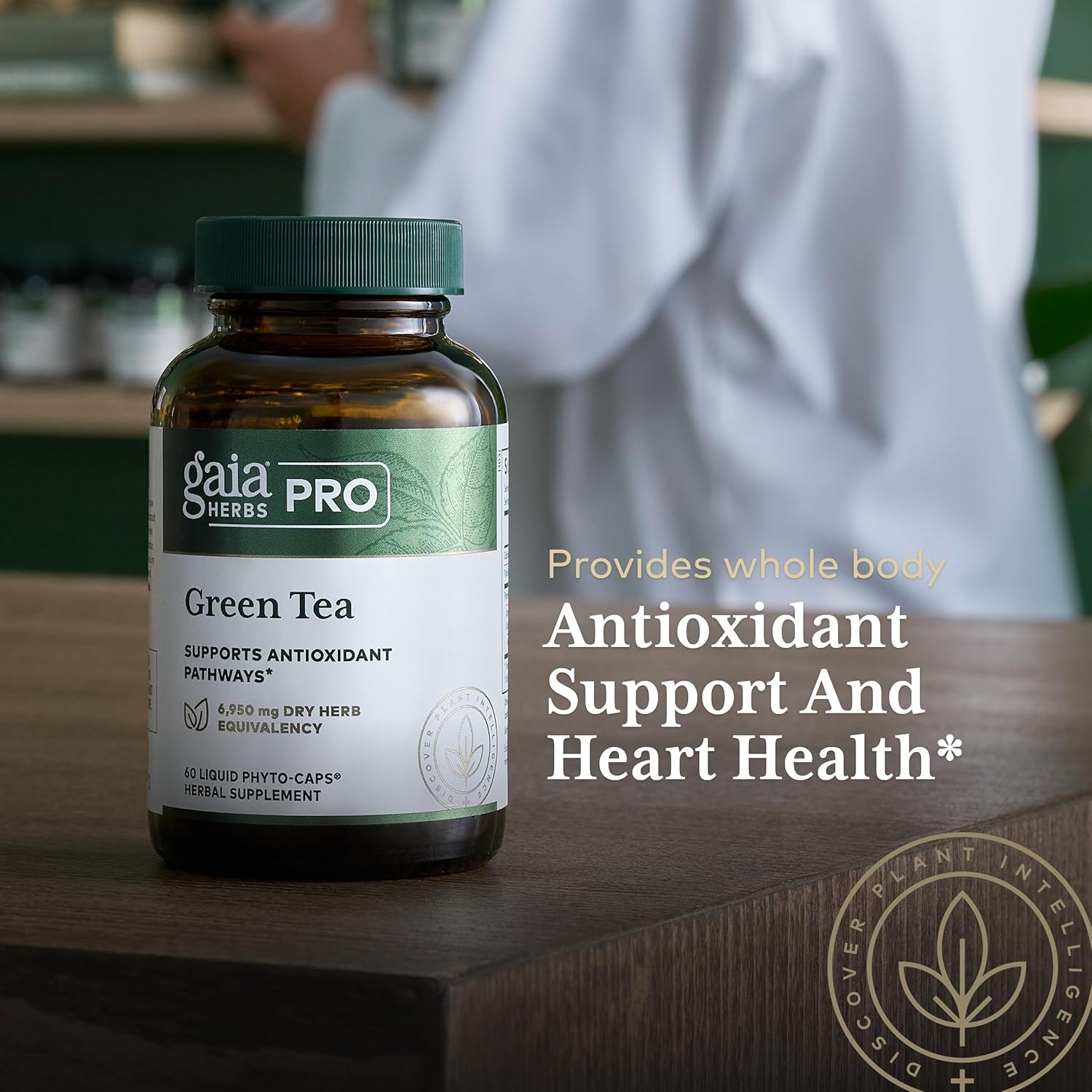 Gaia Herbs Pro Green Tea - Green Tea Herbal Supplement For Heart Health - With Organic Green Tea Leaf And Extract - 60 Vegan Liquid Phyto-Capsules (30 Servings)