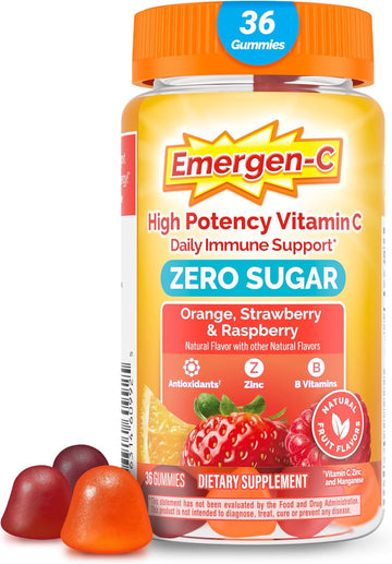 Emergen-C Zero Sugar Immune Support Adult Gummies 36 Count