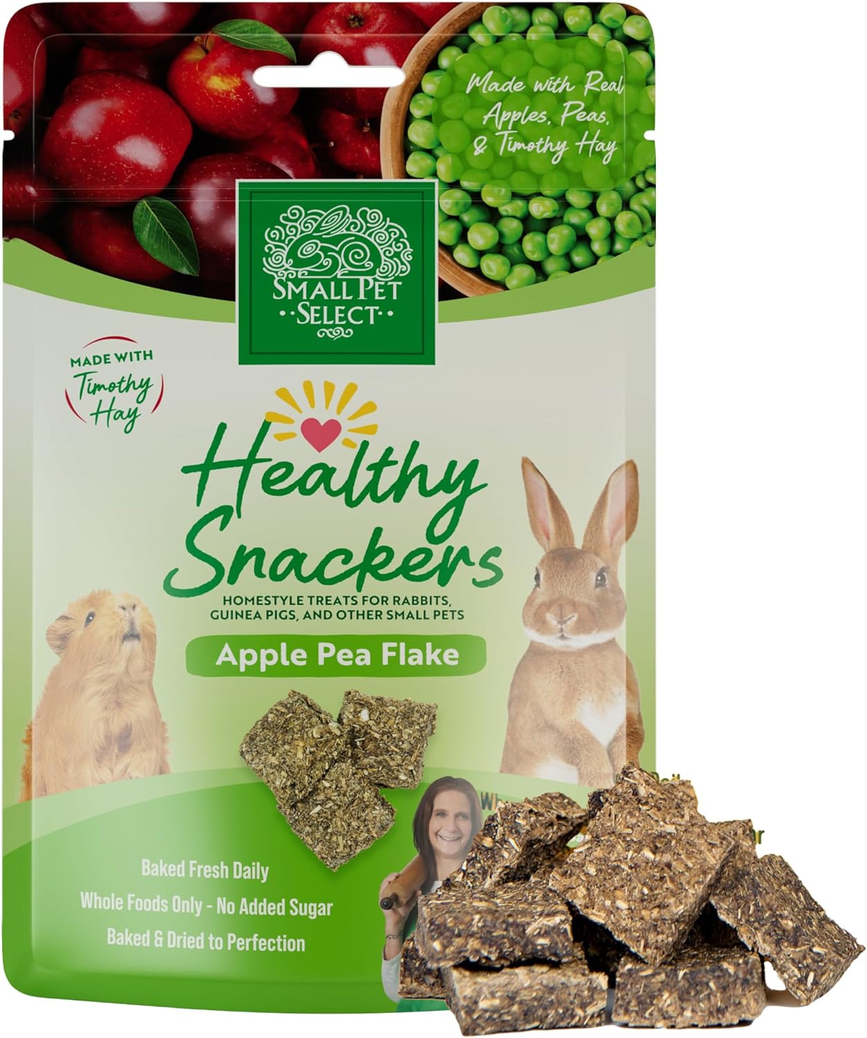 Small Pet Select - Healthy Snackers - Apple Pea Flake, 2 Oz