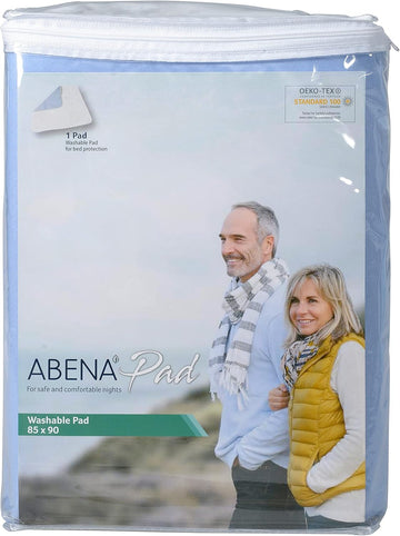 Abena Breathable Washable Incontinence Bed Pad, Soft & Skin-Friendly Washable Bed Pad, Secure Bed Protector For Incontinence, Medical Grade Absorbent & Washable Bed Pad - 90x85cm, 2500ml Absorbency