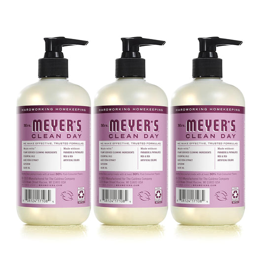 Mrs. Meyer'S Clean Day Hand Soap, Made With Essential Oils, Biodegradable Formula, Peony, 12.5 Fl. Oz - Pack Of 3