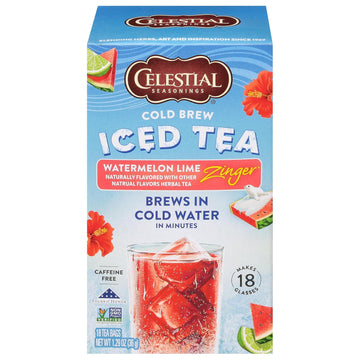Celestial Seasonings Cold Brew Watermelon Lime Zinger Iced Tea 18 Tea Bags (Pack Of 6)