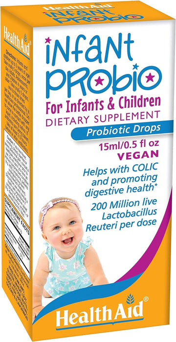 InfantProbio 200 Million Live Probiotics, Probiotic Drops for Infants & Children, Helps with Colic and Promoting Digestive Health, Vegan