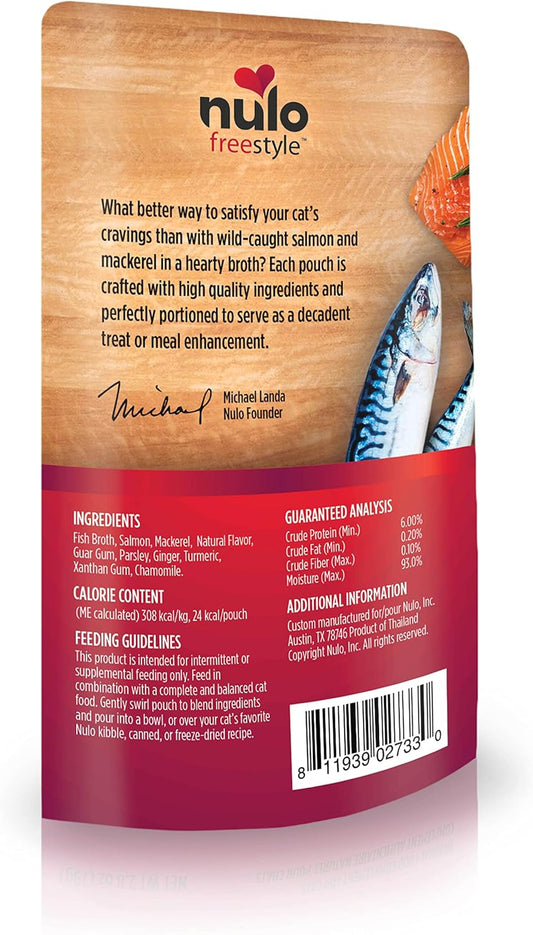 Nulo Freestyle Cat & Kitten Wet Cat Food Broth, Premium All Natural Grain-Free Cat Food Topper With No Added Minerals Or Preservatives And High Animal-Based Protein (Pack Of 24)