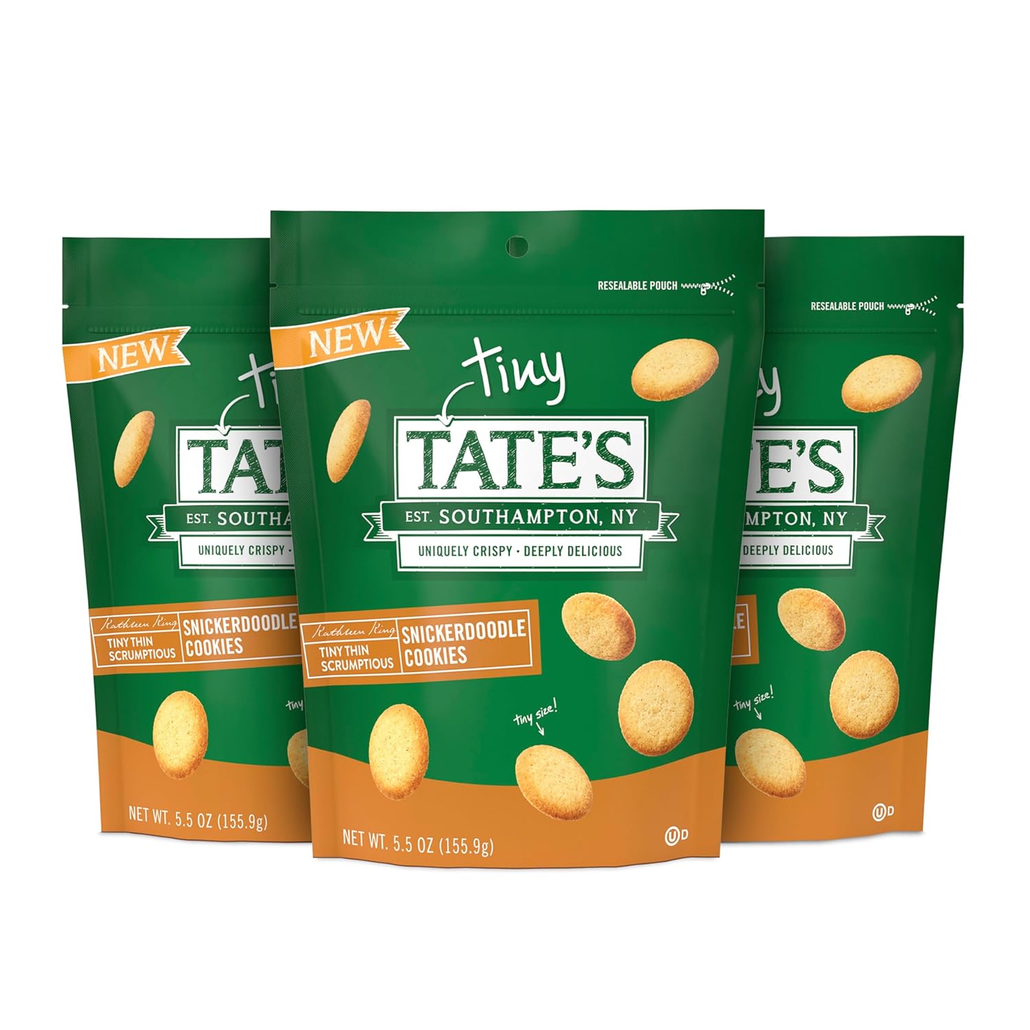 Tate'S Bake Shop Tiny Snickerdoodle Cookies, 3-5.5 Oz Bags