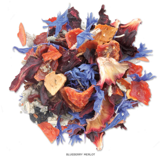 Tea Forte Blueberry Merlot Loose Bulk Tea, 1 Pound Pouch, Organic Herbal Tea Tea Makes 160-170 Cups