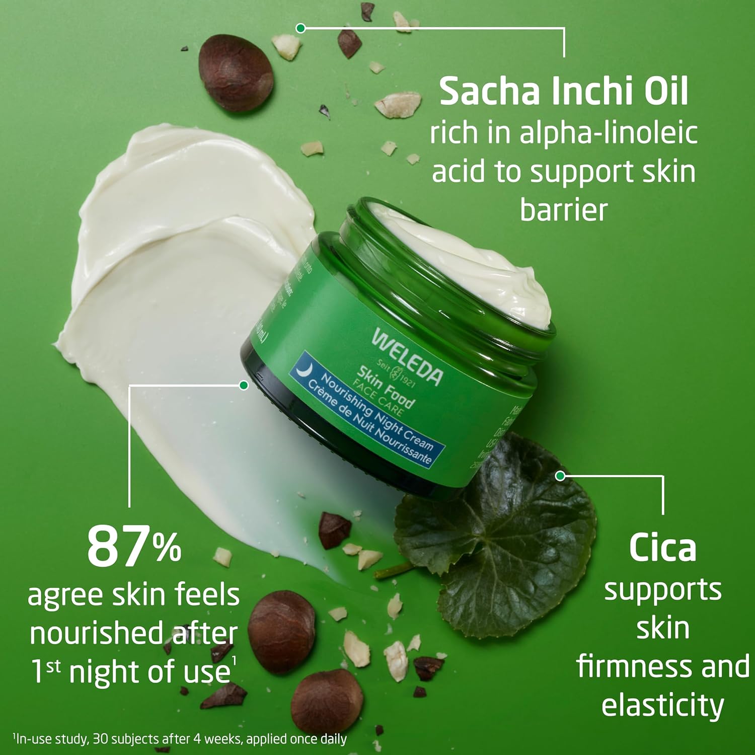 Weleda Skin Food Face Care Nourishing Night Cream, 1.3 Fluid Ounce, Plant Rich Moisturizer with Sacha Inchi Oil, Cica and Squalane : Beauty & Personal Care