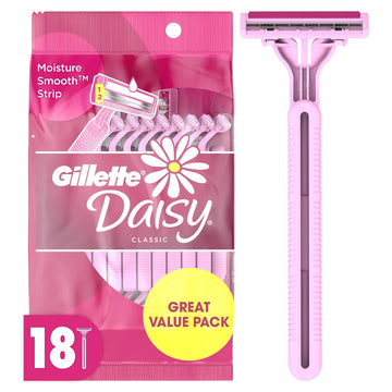 Gillette Daisy Classic Womens Disposable Razor, 18 Count