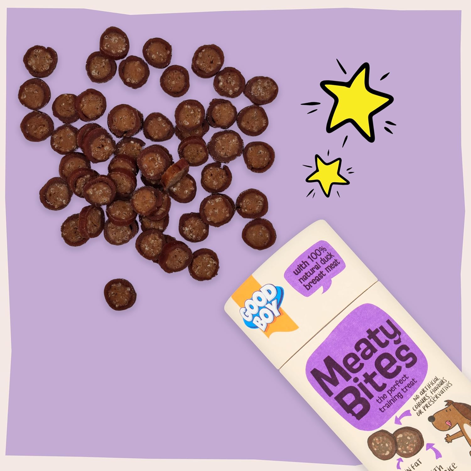Good Boy Meaty Bites Duck with Rice - Low Fat Dog Treats - Bulk Box 6 x 70g : Amazon.co.uk: Pet Supplies
