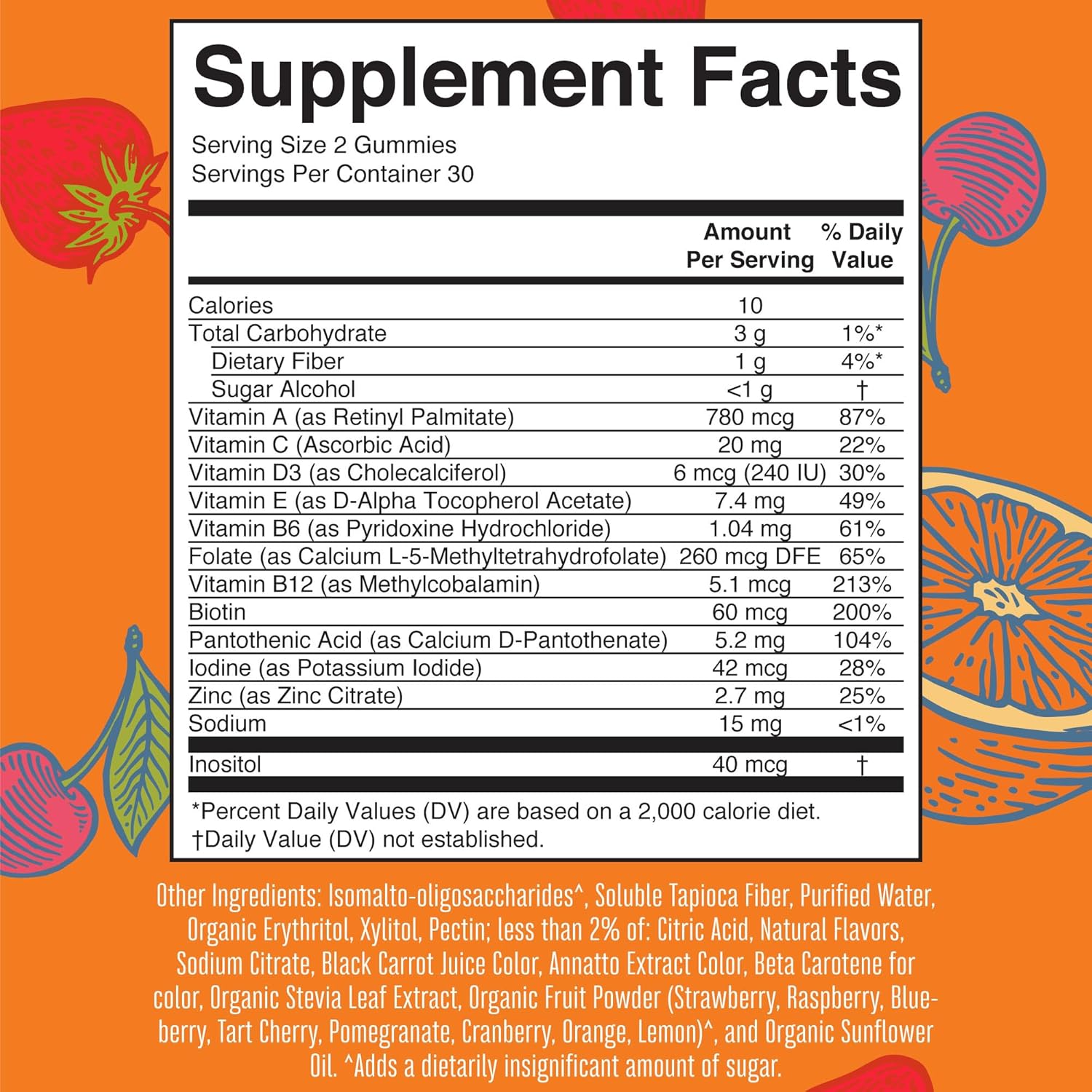 MaryRuth Organics Multivitamin for Women and Men | Sugar Free | Adult Multimineral Gummy with Vitamin C | D and E | B Vitamins | Biotin | Zinc | Vegan | Non-GMO | Gluten Free | 60 Count : Health & Household