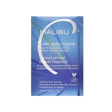 Malibu C Swim Spritz Crystals (1 Packet) - Contains Vitamin C To Eliminate Chlorine From Skin & Hair Post Swim - Non-Irritating Chlorine Neutralizer For Hair + Skin