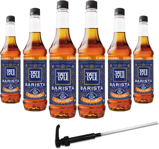 Tate & Lyle Caramel Coffee Syrup 750ml Fairtrade (6 Bottles, With Pump) : Amazon.co.uk: Grocery