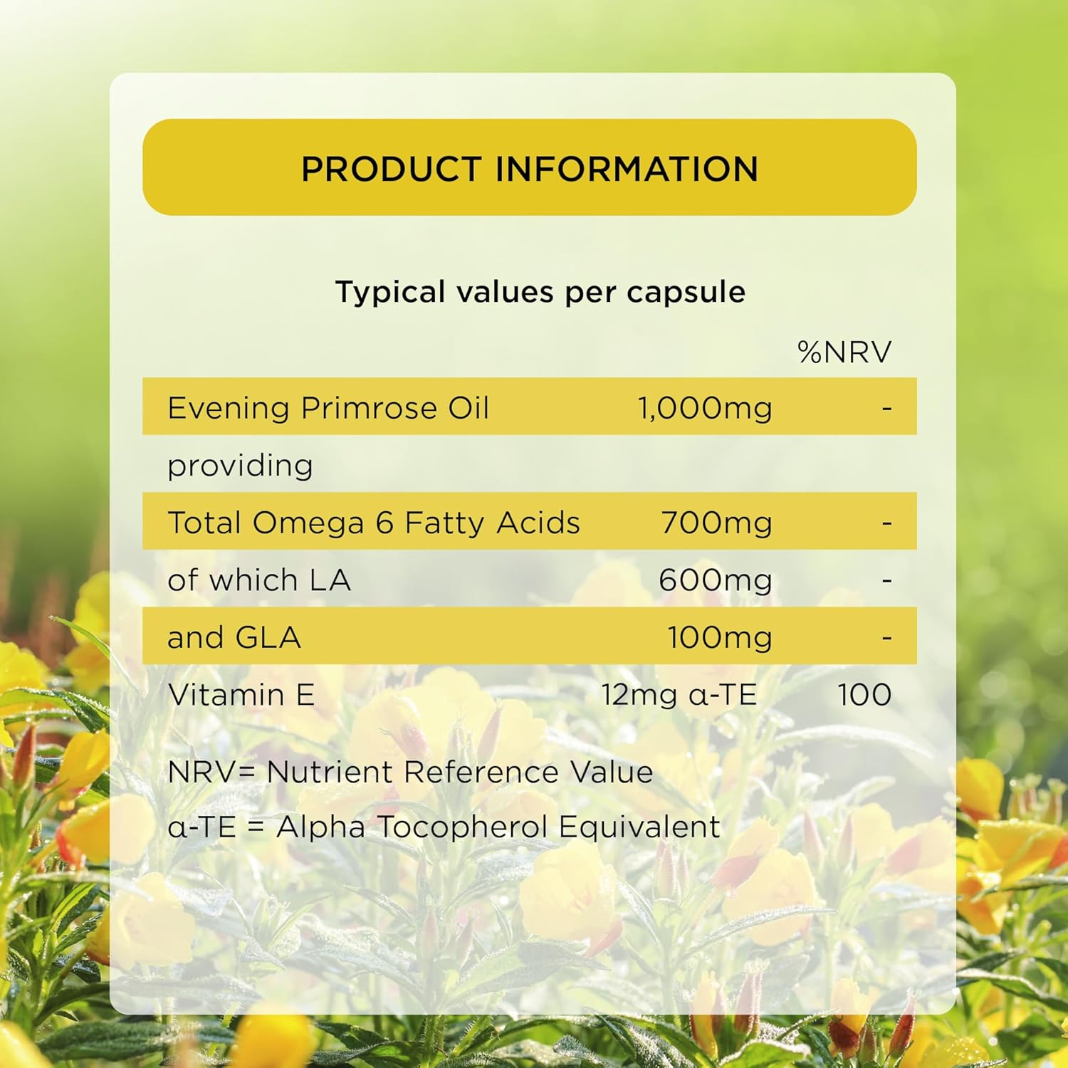 Healthspan Evening Primrose Oil | Support Women's Health | Helps Maintain Hormonal Balance | Rich Source of Omega 6 Fatty Acids | Added Vitamin E | Vegan (180 Capsules, 1,000mg) : Amazon.co.uk: Health & Personal Care