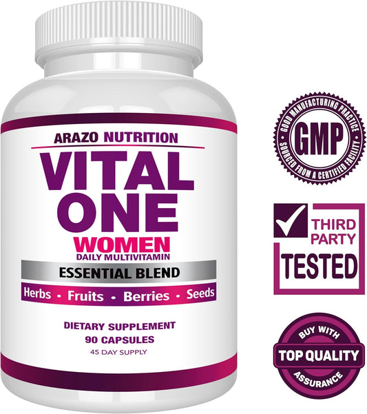 Arazo Nutrition Vital One Multivitamin for Women - Daily Wholefood Sup