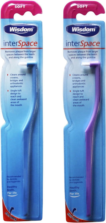 Wisdom Interspace Soft Interdental Toothbrush (Blue/Purple)