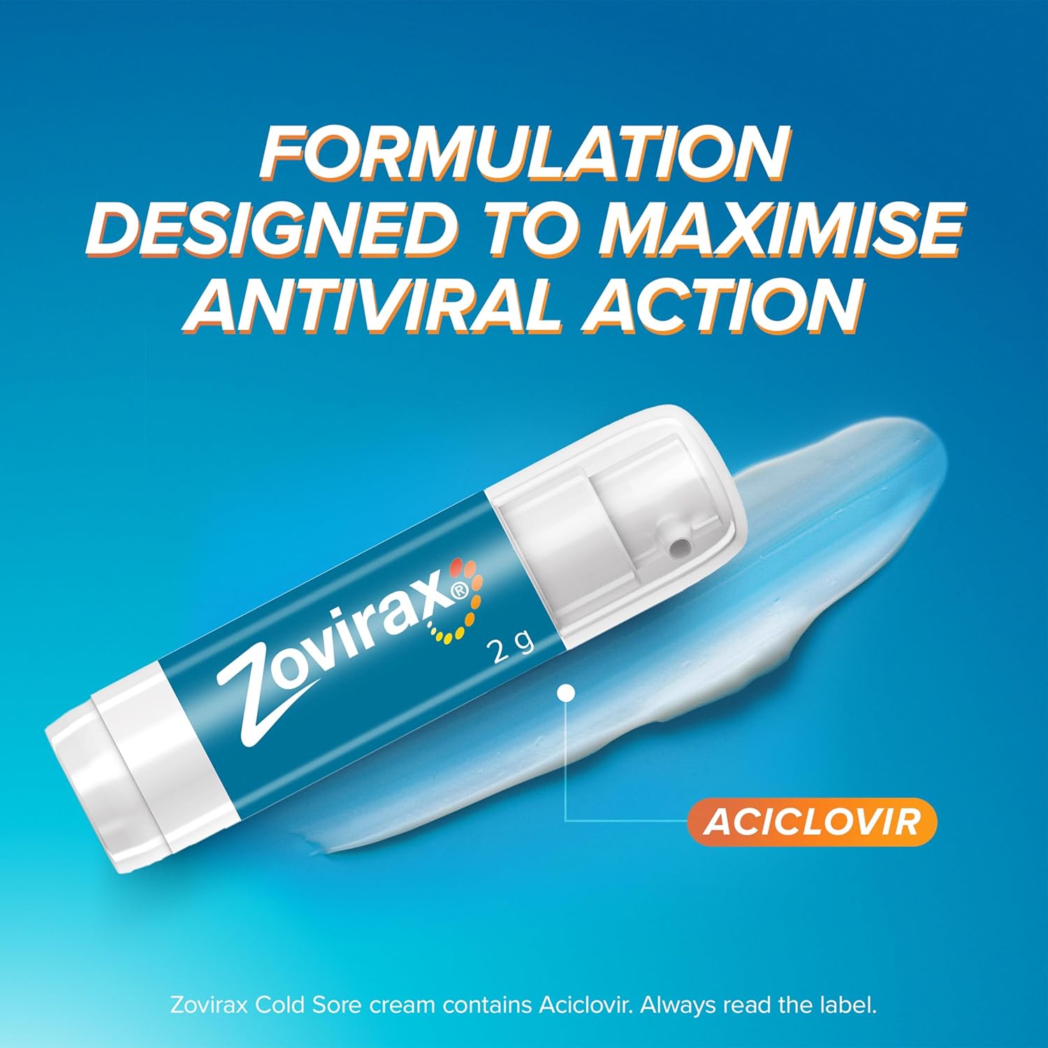 Zovirax Cold Sore Treatment Cream, Pump Dispenser, 2 g, packaging may vary : Amazon.co.uk: Health & Personal Care