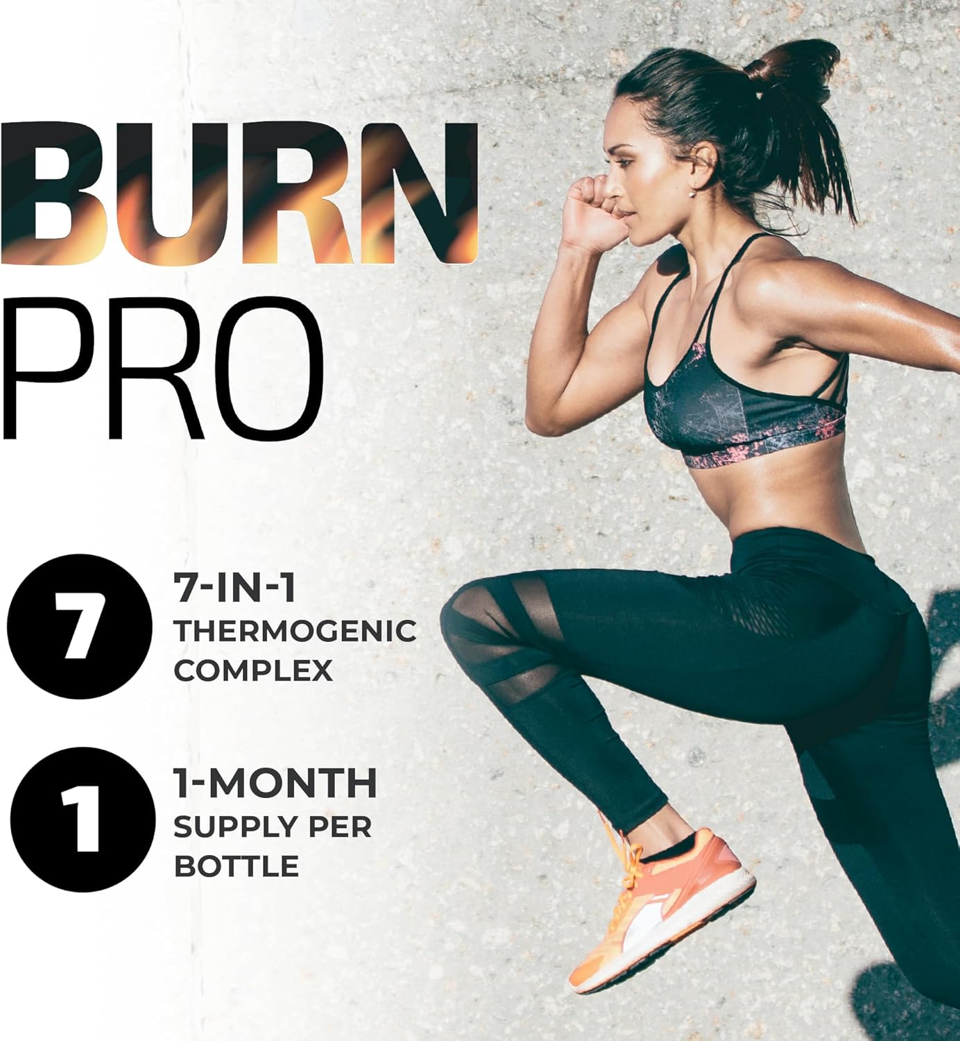 Burn Pro 7-in-1 Thermogenic Metabolism Booster | Weight Management Support Supplement with Appetite & Energy Support | Bloating Relief, Targeted Belly Toning & Keto Inducing | Slim, Trim & Tone | 60ct : Health & Household