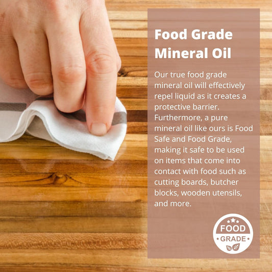 Specialist Cutting Board Oil by The Block & Board Company - Food Grade Mineral Oil for Cutting Boards and Butcher Blocks - Cleans, Seals & Hydrates - Colorless, Odorless, Tasteless