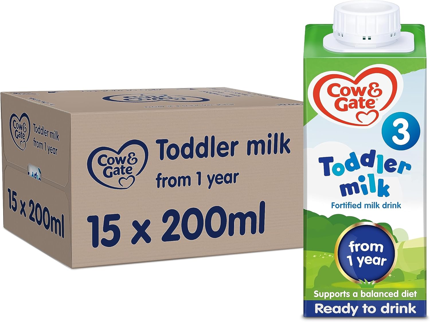 Cow And Gate 1 To 2 Years Growing Up Milk 200 Ml (Pack Of 15)