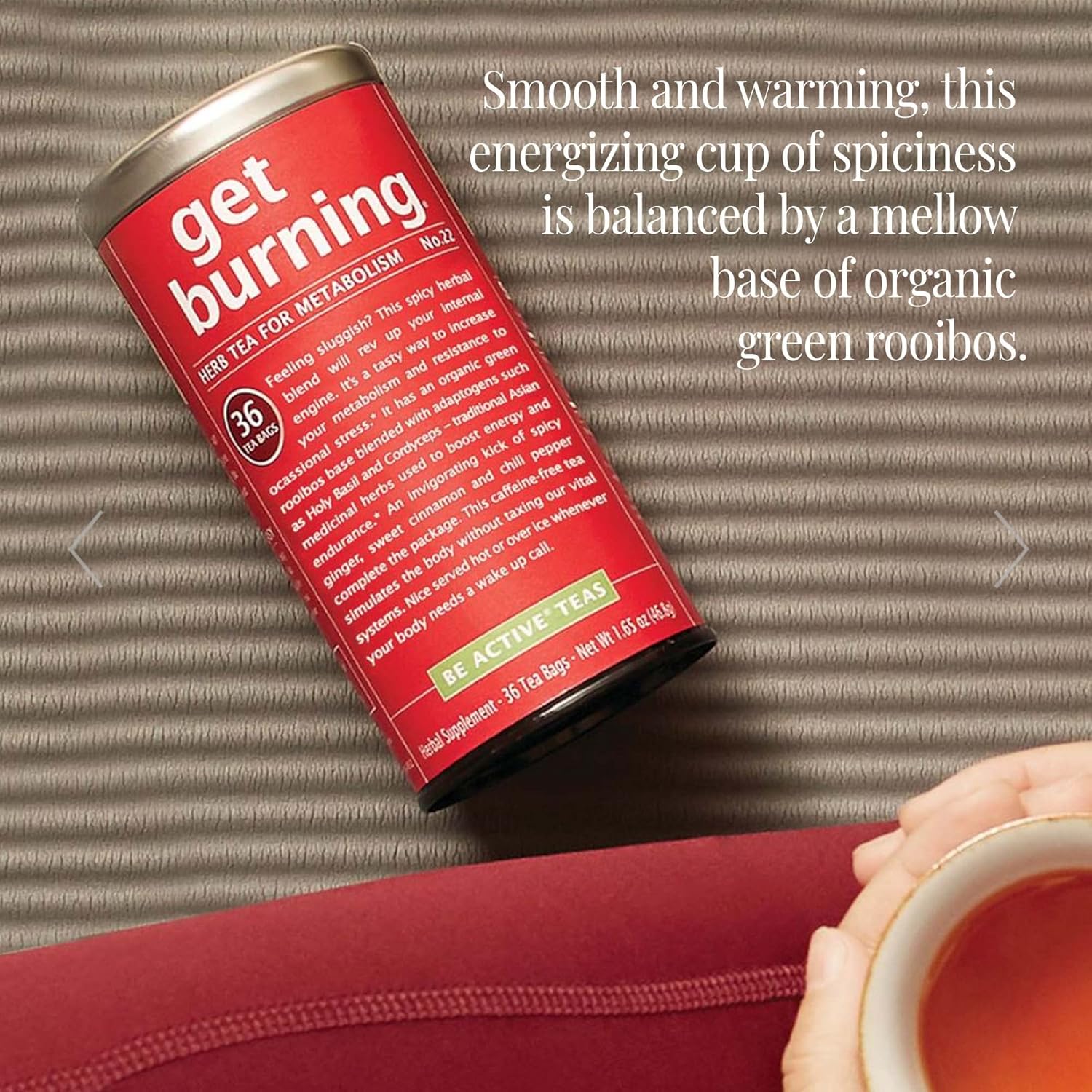 The Republic Of Tea Get Burning - Herb Tea For Metabolism, 36 Tea Bags
