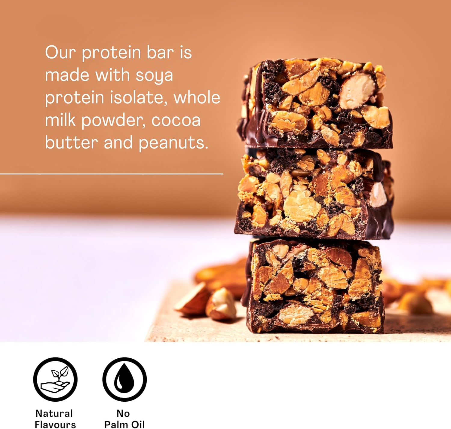 MaxiNutrition Protein Nut Bar - High Fibre Snack - Low in Sugar - 10g Protein - Dark Chocolate Peanut, Under 230 kcal per Serving, 12 x 46g : Amazon.co.uk: Grocery