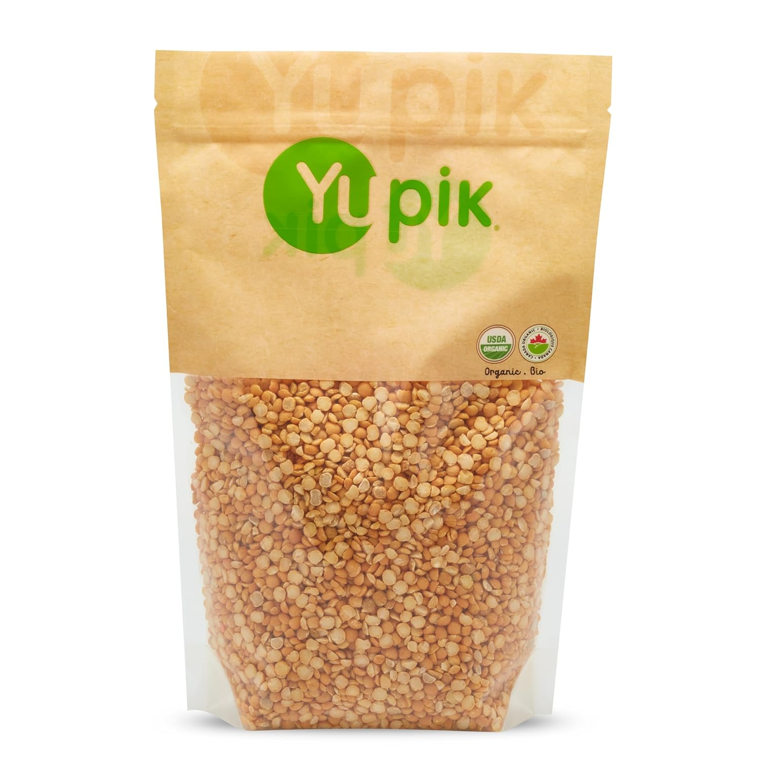 Yupik Peas, Organic Split Yellow, 2.2 Lb, Pack Of 1