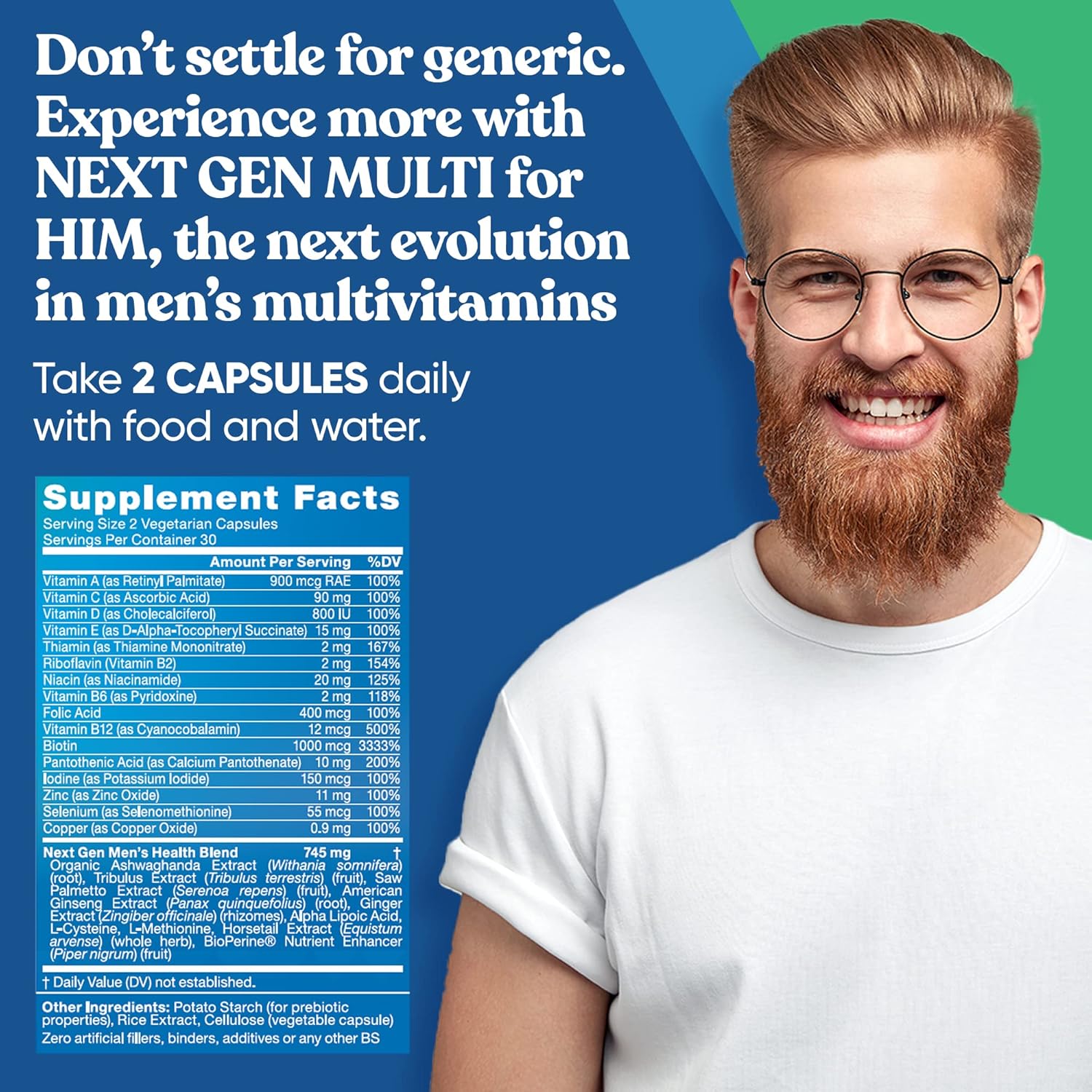 Eu Natural Next Gen Multivitamin Bundle for Him & Her- Optimized Daily Support for Energy, Heart, Bone, Hair & Skin Health and More : Health & Household
