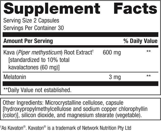 Metagenics - Metasleep - Dual-Phase Melatonin With Kava Sleep Supplement - 60 Capsules (Pack Of 1)