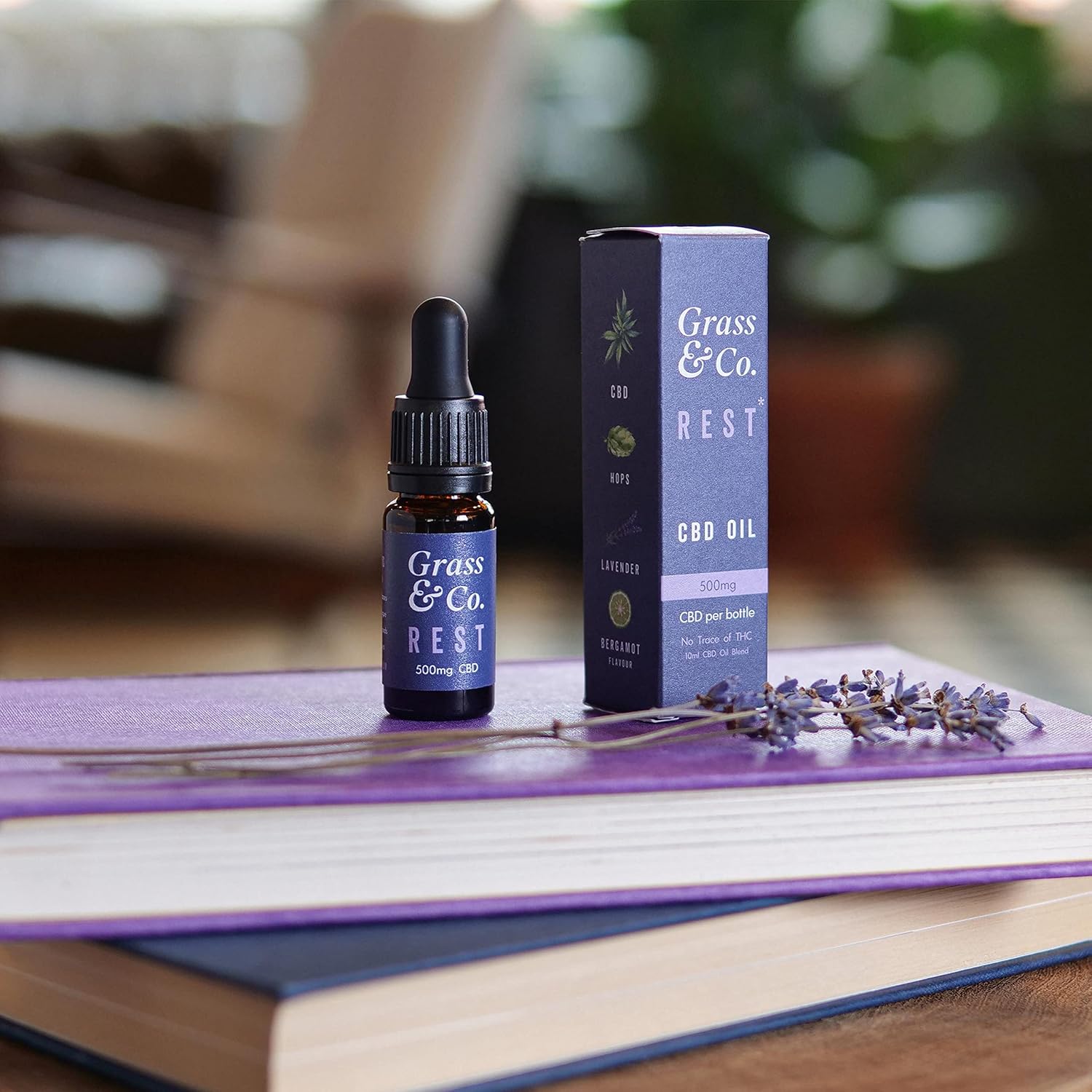 Grass & Co. REST Fast-Acting Night-Time CBD Oil Drops 500mg (5.5%) with a Restful Botanical Blend of CBD, Hops, Lavender, Bergamot & Vitamin B5 to Help Reduce Tiredness & Fatigue 10ml Bottle : Amazon.co.uk: Health & Personal Care