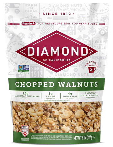 Diamond Of California Chopped Walnuts, 8 Oz - 6 Count