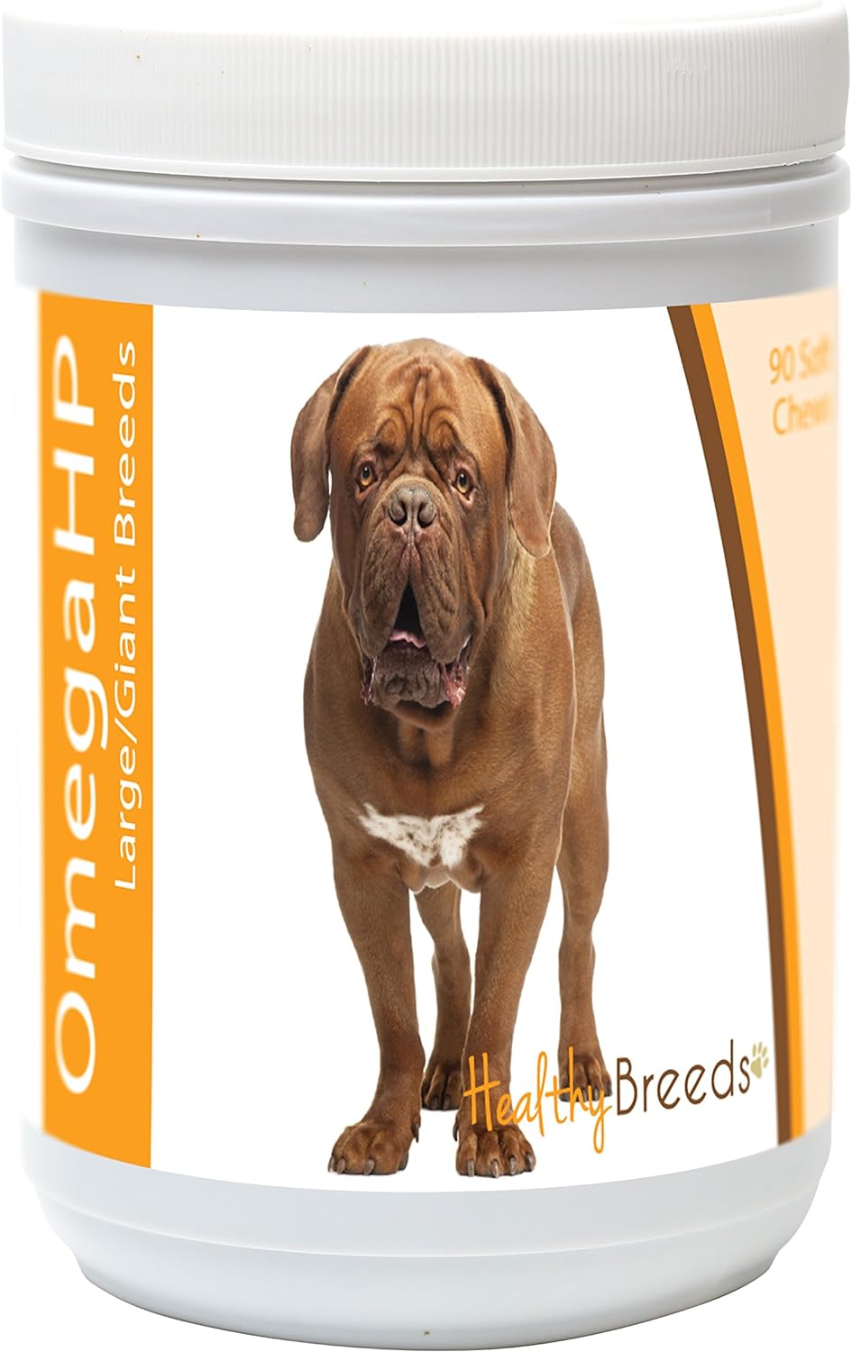 Healthy Breeds Dogue de Bordeaux Omega HP Fatty Acid Skin and Coat Support Soft Chews 90 Count : Pet Supplies