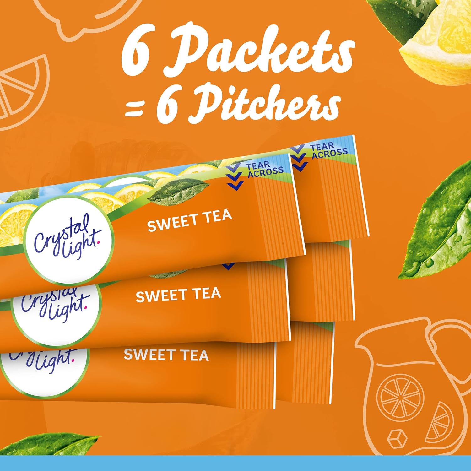 Crystal Light Sugar-Free Sweet Tea On-The-Go Powdered Drink Mix 6 Count : Grocery & Gourmet Food